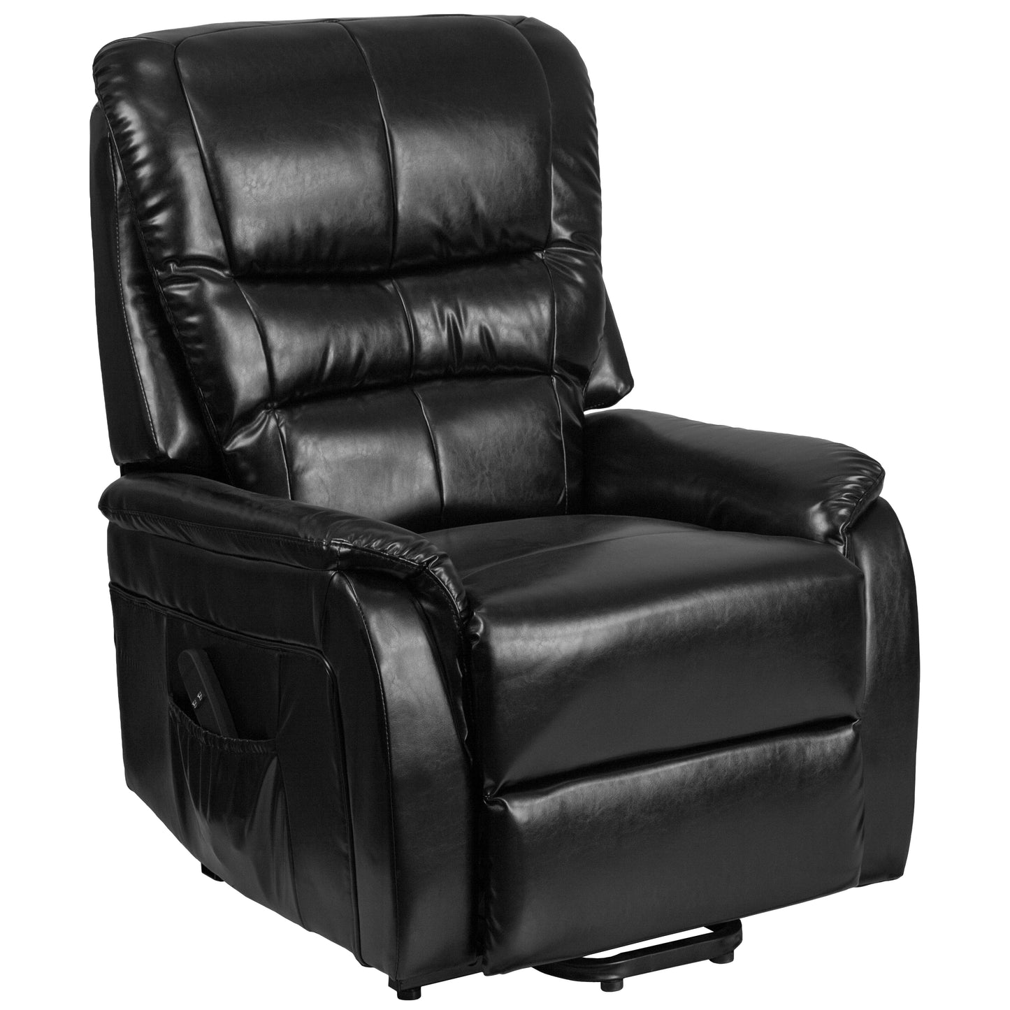 HERCULES Series Black LeatherSoft Remote Powered Lift Recliner for Elderly