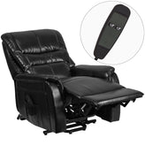 HERCULES Series Black LeatherSoft Remote Powered Lift Recliner for Elderly