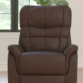 HERCULES Series Cognac LeatherSoft Remote Powered Lift Recliner for Elderly