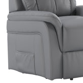 HERCULES Series Gray LeatherSoft Remote Powered Lift Recliner for Elderly