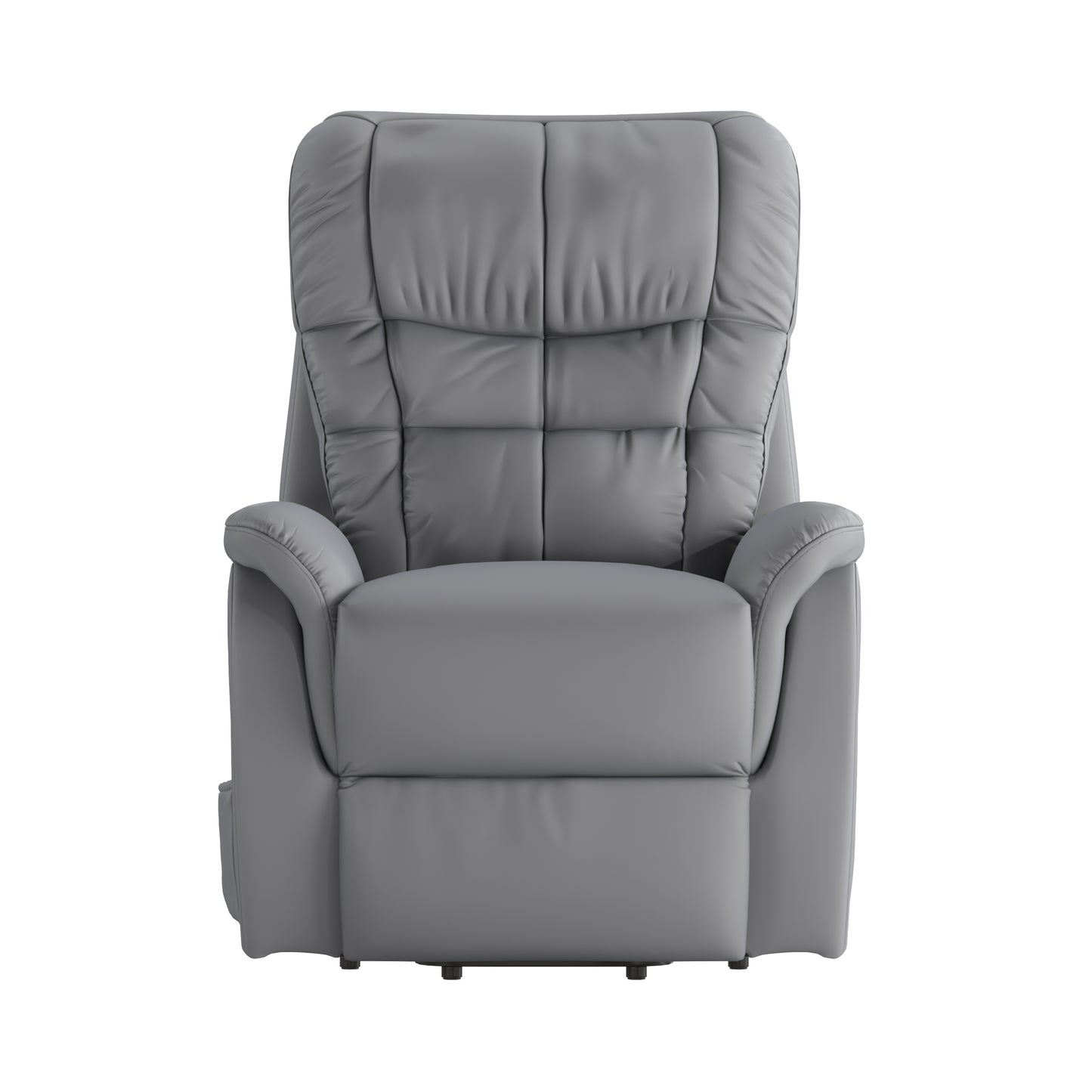HERCULES Series Gray LeatherSoft Remote Powered Lift Recliner for Elderly