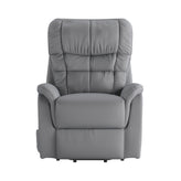 HERCULES Series Gray LeatherSoft Remote Powered Lift Recliner for Elderly
