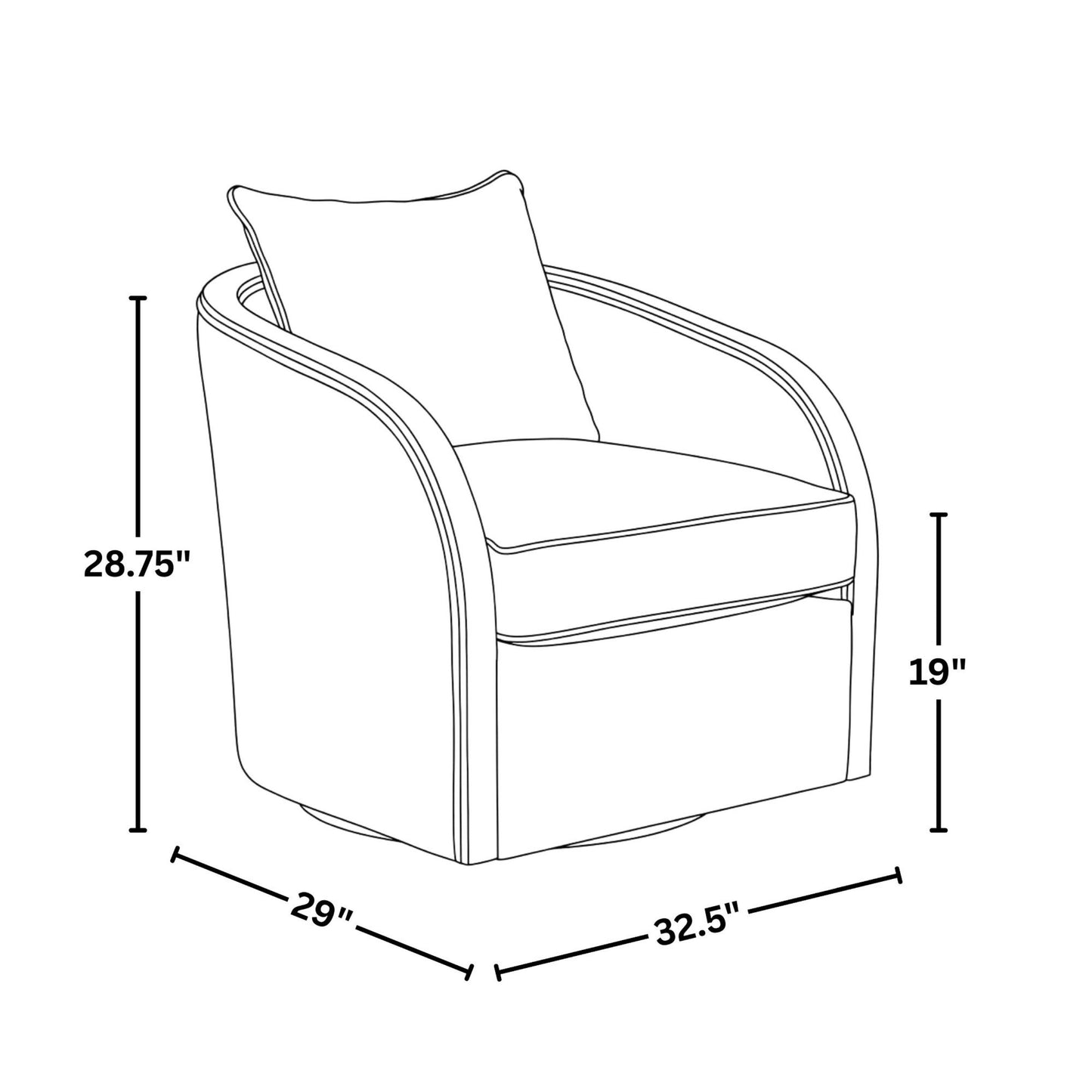 Gemma Swivel Accent Chair