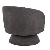 Zara Upholstered Swivel Accent Chair With Pillow