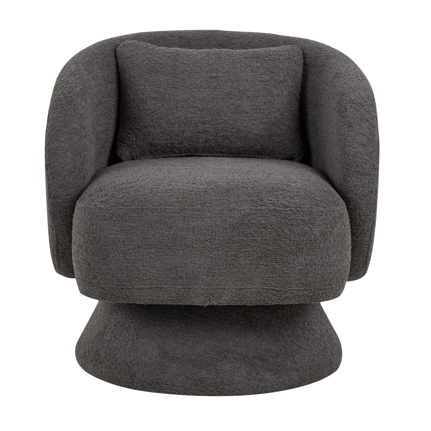Zara Upholstered Swivel Accent Chair With Pillow