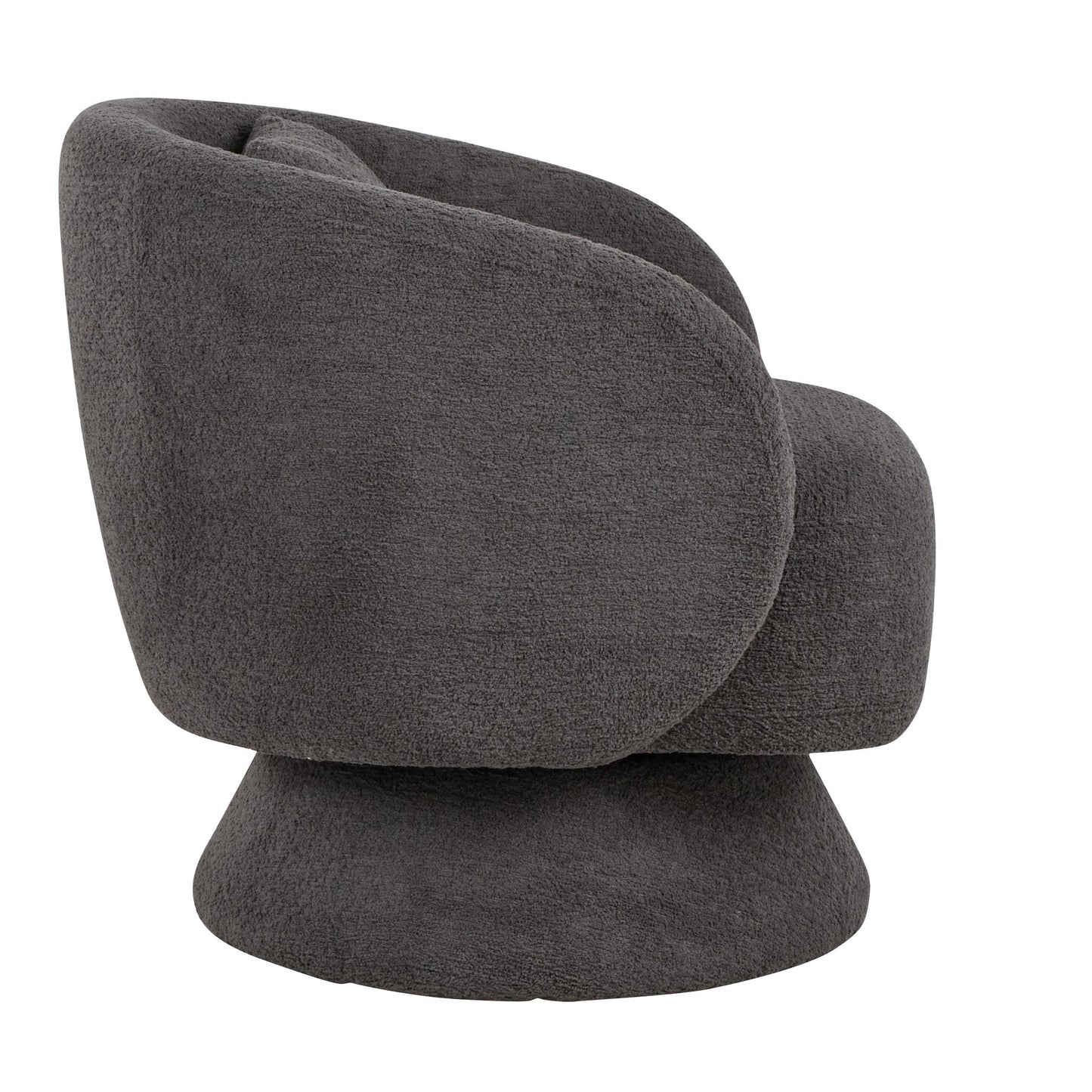 Zara Upholstered Swivel Accent Chair With Pillow