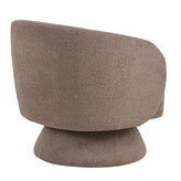 Zara Upholstered Swivel Accent Chair With Pillow