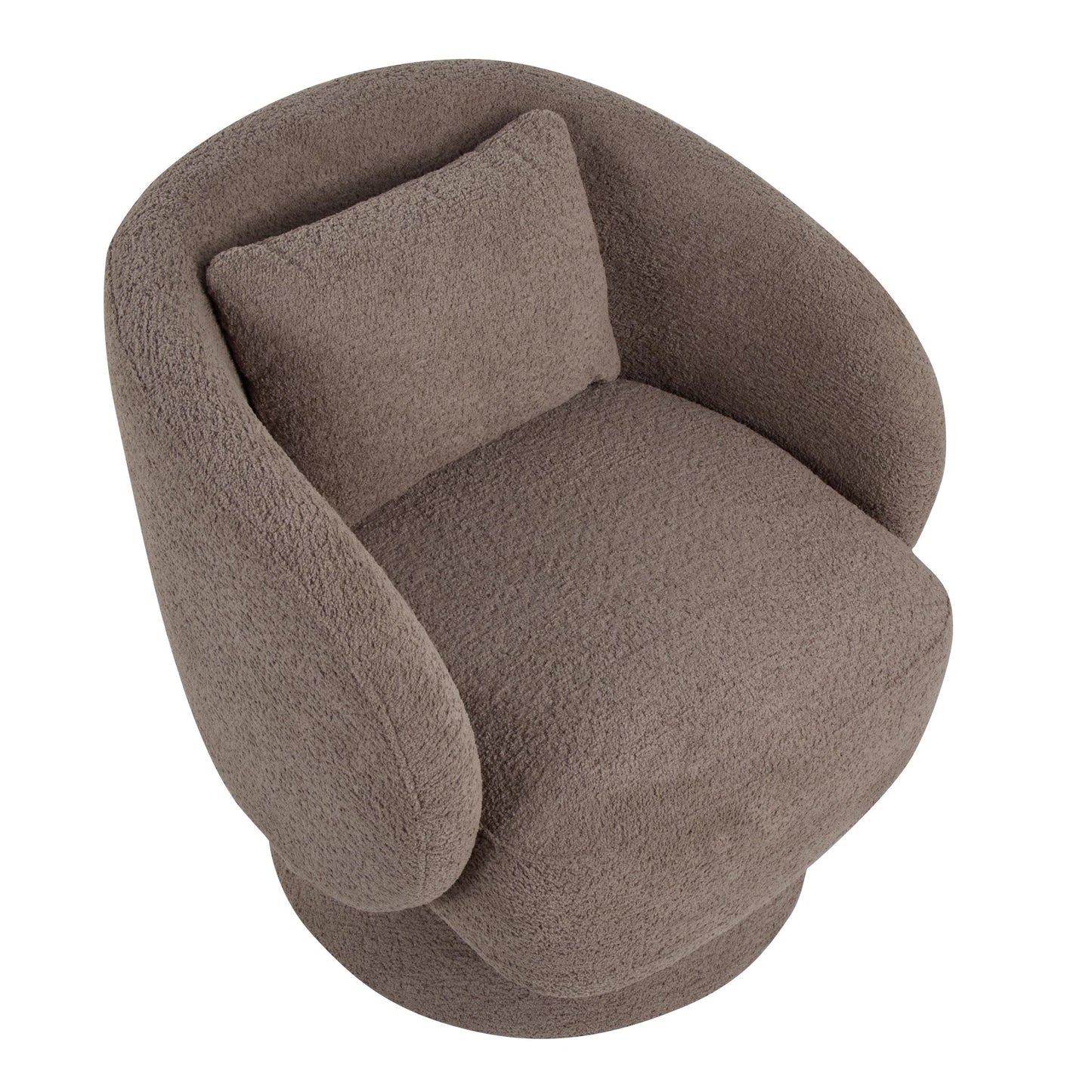 Zara Upholstered Swivel Accent Chair With Pillow