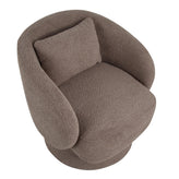Zara Upholstered Swivel Accent Chair With Pillow