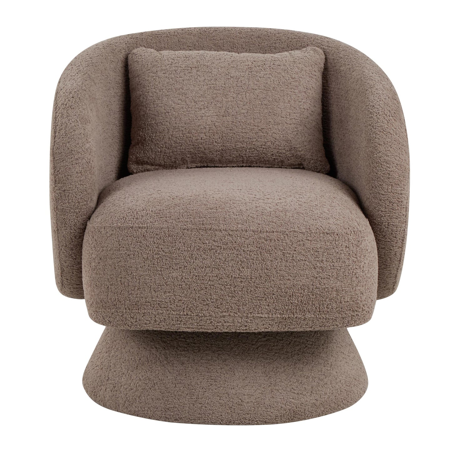 Zara Upholstered Swivel Accent Chair With Pillow