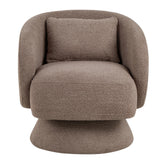 Zara Upholstered Swivel Accent Chair With Pillow