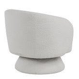 Zara Upholstered Swivel Accent Chair With Pillow