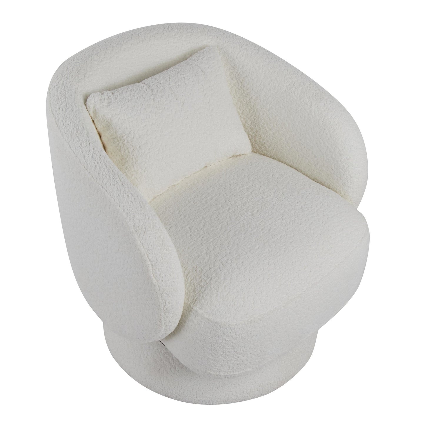 Zara Upholstered Swivel Accent Chair With Pillow