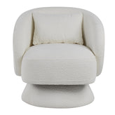 Zara Upholstered Swivel Accent Chair With Pillow