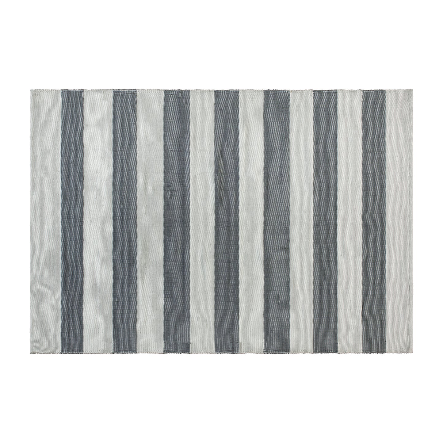 Melissa 5' x 7' Grey & White Striped Handwoven Indoor/Outdoor Cabana Style Stain Resistant Area Rug