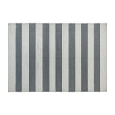 Melissa 5' x 7' Grey & White Striped Handwoven Indoor/Outdoor Cabana Style Stain Resistant Area Rug