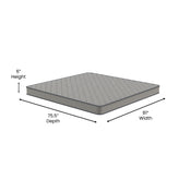 Capri Comfortable Sleep 6 Inch CertiPUR-US Certified Spring Mattress, King Mattress in a Box