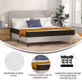 Capri Comfortable Sleep 8 Inch CertiPUR-US Certified Foam and Innerspring Hybrid Mattress, King Mattress in a Box