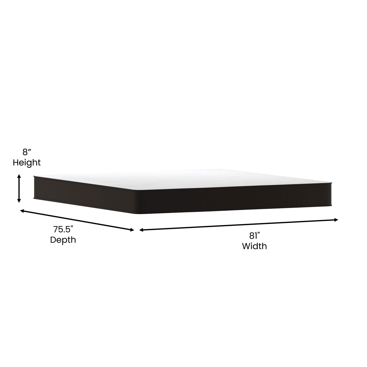 Capri Comfortable Sleep 8 Inch CertiPUR-US Certified Foam and Innerspring Hybrid Mattress, King Mattress in a Box
