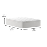 Vista Hospitality Grade Commercial Full Mattress in a Box 14 Inch, Premium Memory Foam Hybrid Pocket Spring Mattress with Reinforced Edge Support