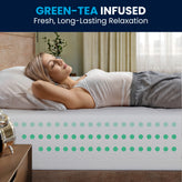 Cloud Green Tea Cooling Gel 4-Layer Memory Foam 10" Twin Mattress in a Box with CertiPUR-US Certification, Washable Cover, and Pressure Relief