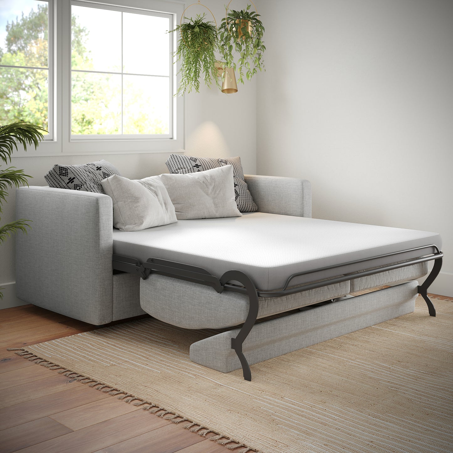 Cloud 4" Cooling Memory Foam Queen Mattress in a Box for Sleeper Sofas, Dorm, Boat, or RV Use
