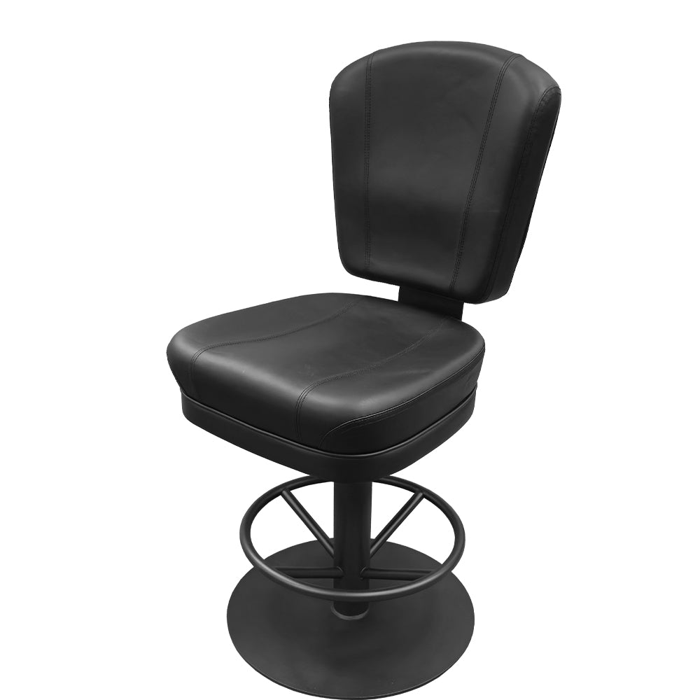 Holdem Casino Stool with Counter Height Pedestal Disc Swivel Base