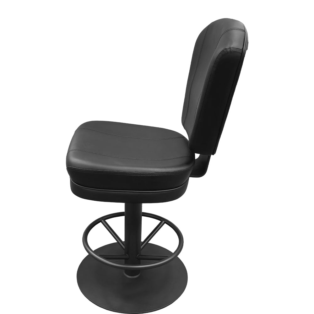Holdem Casino Stool with Counter Height Pedestal Disc Swivel Base
