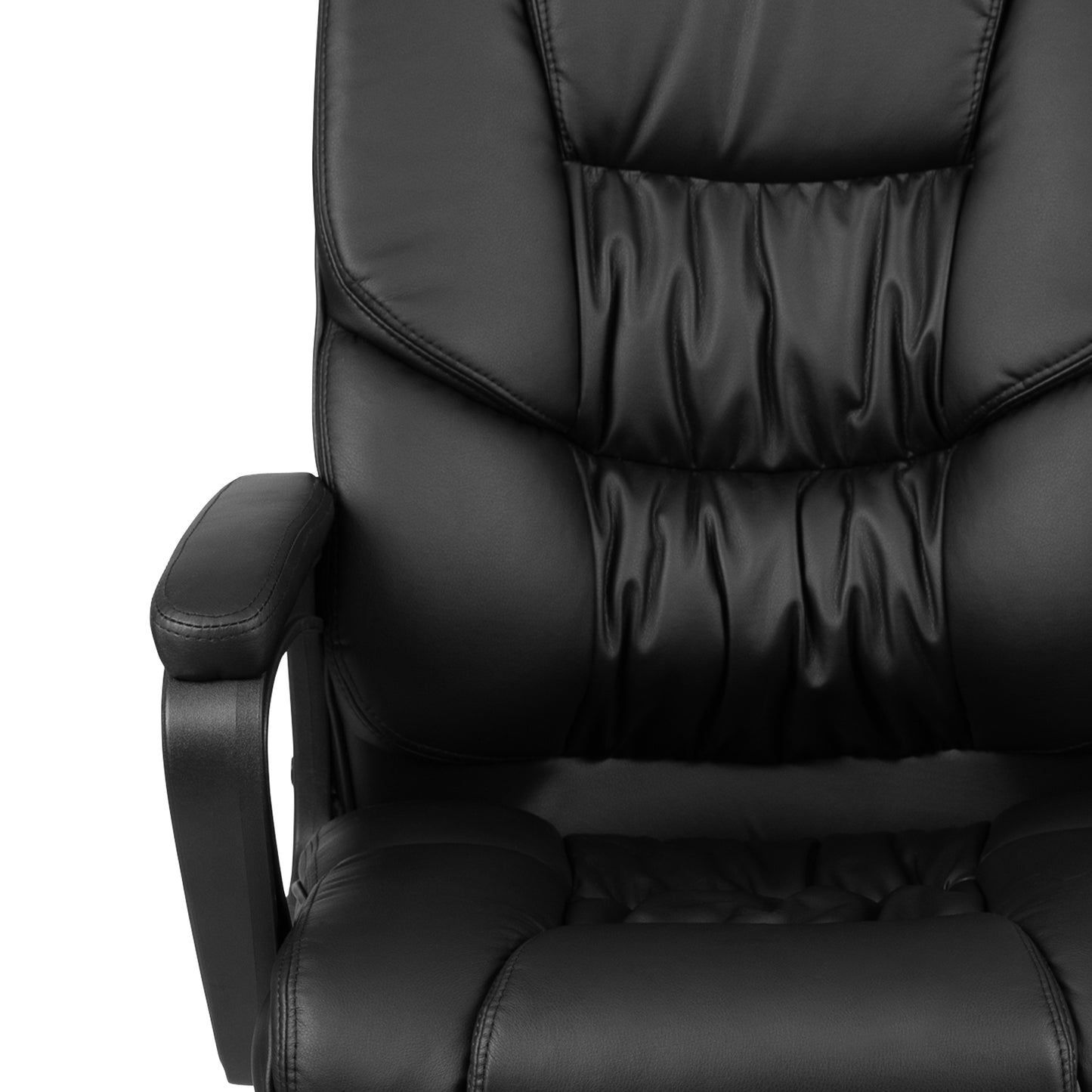 Flash Fundamentals Big & Tall 400 lb. Rated Black LeatherSoft Swivel Office Chair with Padded Arms