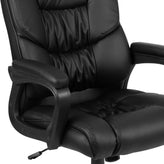 Flash Fundamentals Big & Tall 400 lb. Rated Black LeatherSoft Swivel Office Chair with Padded Arms