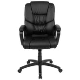 Flash Fundamentals Big & Tall 400 lb. Rated Black LeatherSoft Swivel Office Chair with Padded Arms