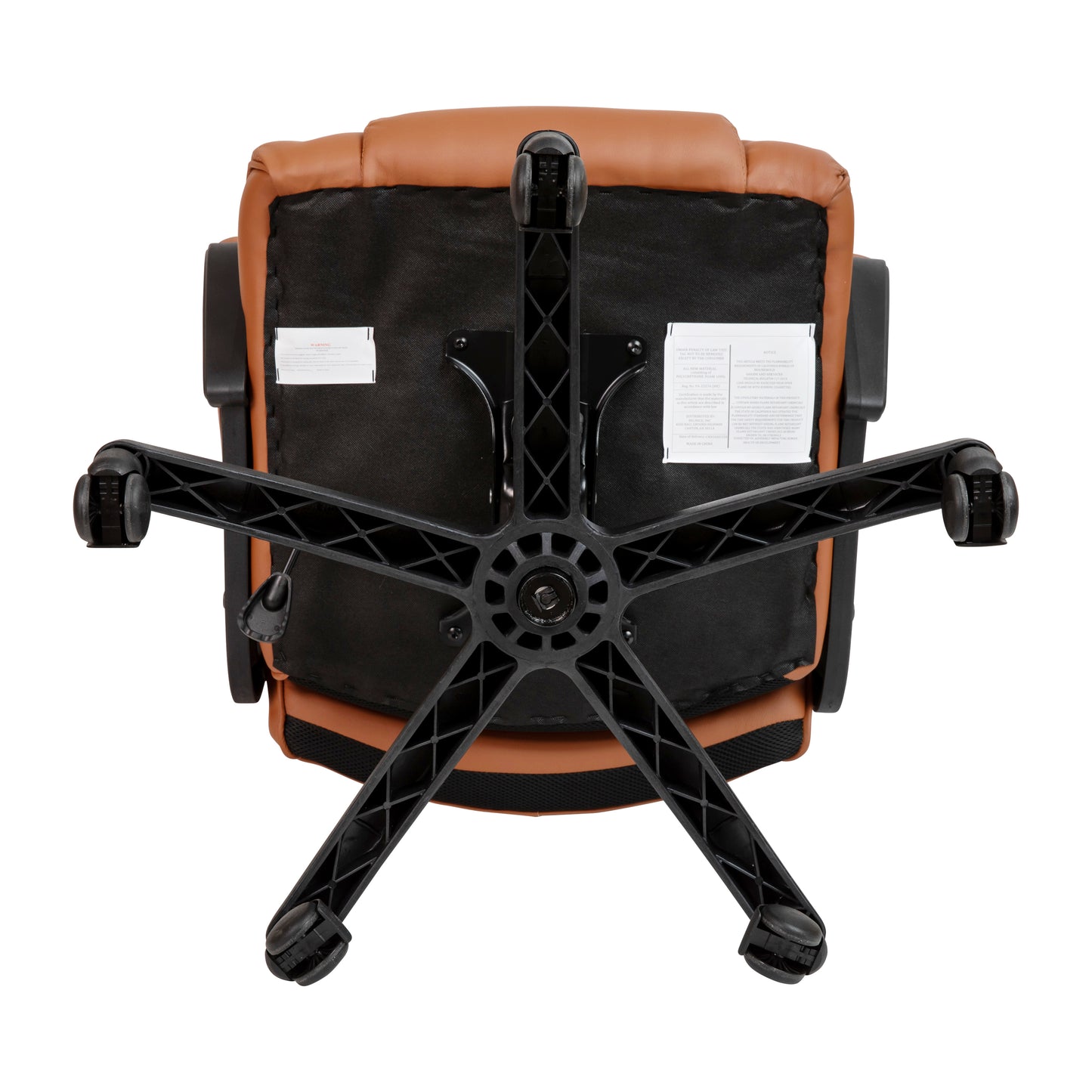 Flash Fundamentals Big & Tall 400 lb. Rated Brown LeatherSoft Swivel Office Chair with Padded Arms