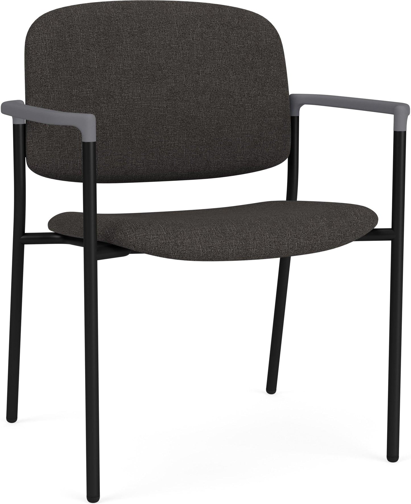 Chat Waiting Reception Square Back Wide Guest Chair Upholstered Seat & Back Metal Frame