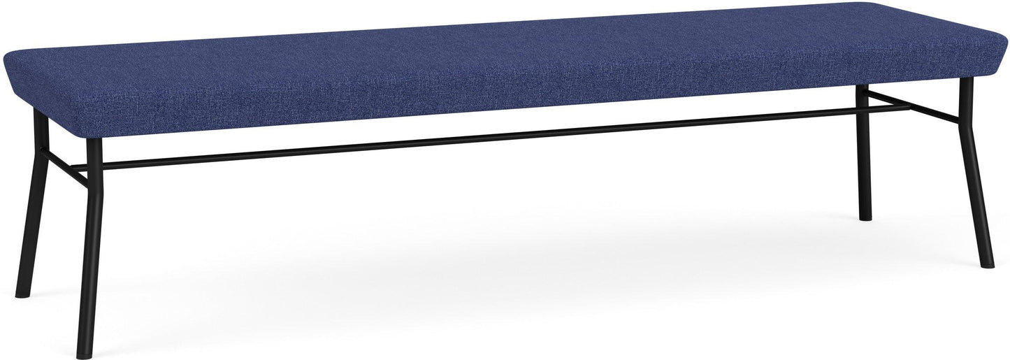 Chat Waiting Reception 3 Seat Bench Upholstered Seat Metal Frame