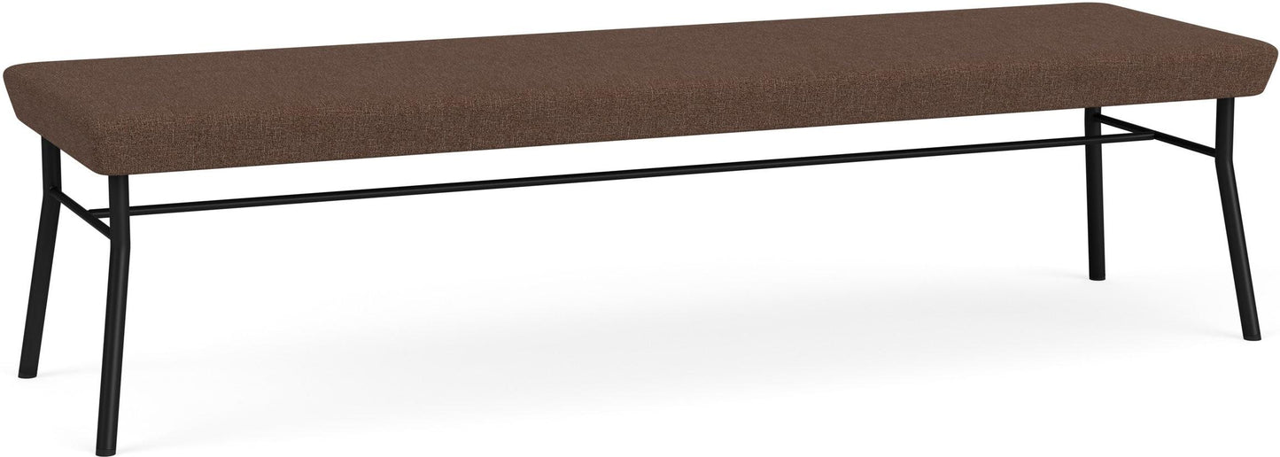 Chat Waiting Reception 3 Seat Bench Upholstered Seat Metal Frame