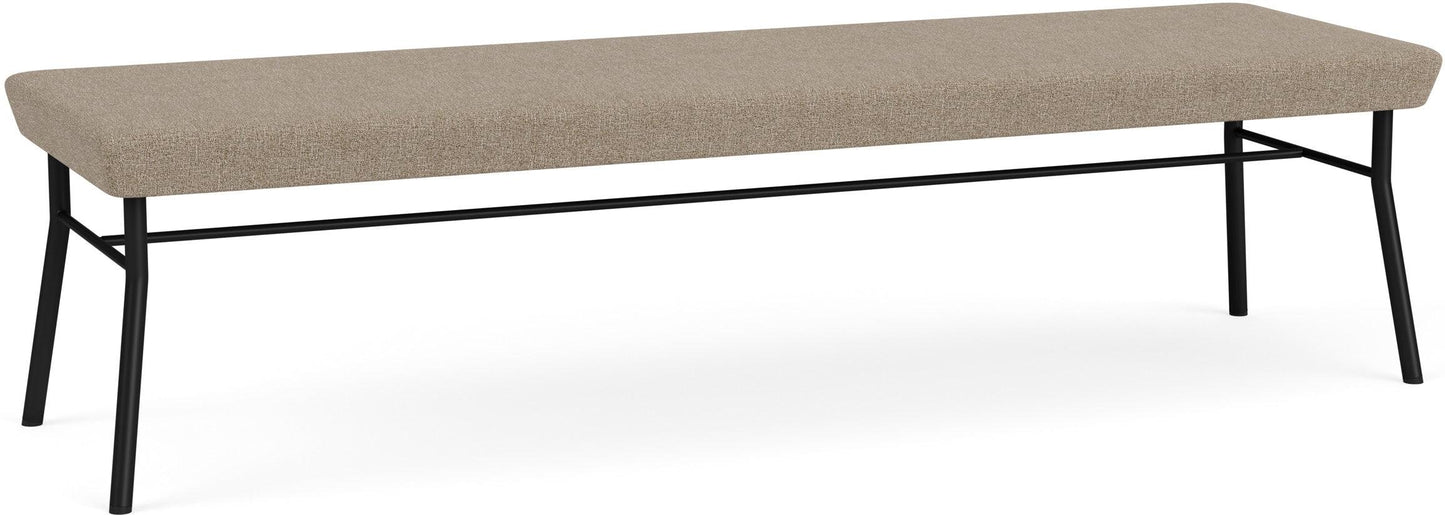 Chat Waiting Reception 3 Seat Bench Upholstered Seat Metal Frame