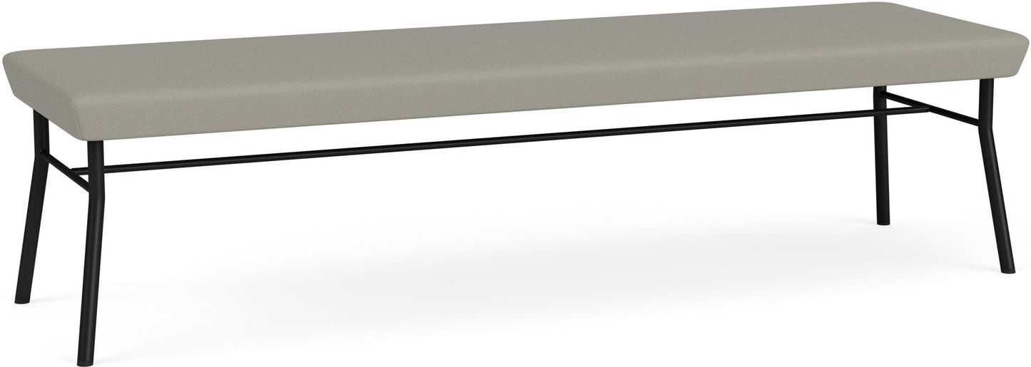 Chat Waiting Reception 3 Seat Bench Upholstered Seat Metal Frame