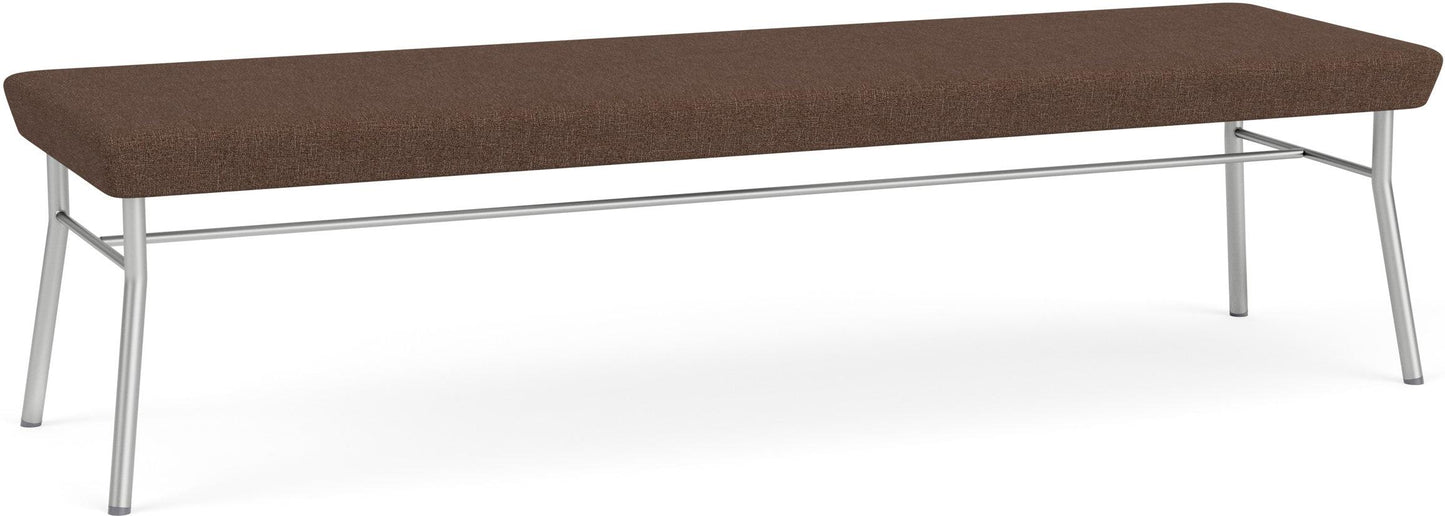 Chat Waiting Reception 3 Seat Bench Upholstered Seat Metal Frame