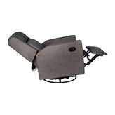 Cash Swivel Glider Rocker Recliner Chair, Manual 360 Degree Swivel Recliner Perfect for Living Room, Bedroom, or Nursery in Dark Gray Upholstery