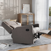 Cash Swivel Glider Rocker Recliner Chair, Manual 360 Degree Swivel Recliner Perfect for Living Room, Bedroom, or Nursery in Dark Gray Upholstery
