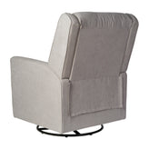 Cash Swivel Glider Rocker Recliner Chair, Manual 360 Degree Swivel Recliner Perfect for Living Room, Bedroom, or Nursery in Light Gray Upholstery