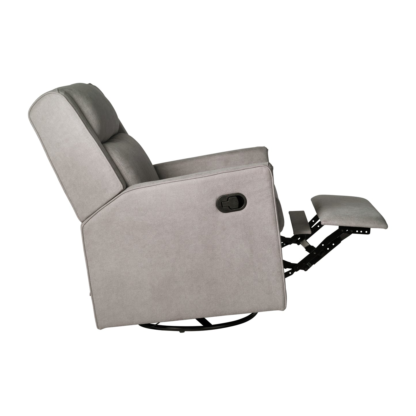 Cash Swivel Glider Rocker Recliner Chair, Manual 360 Degree Swivel Recliner Perfect for Living Room, Bedroom, or Nursery in Light Gray Upholstery