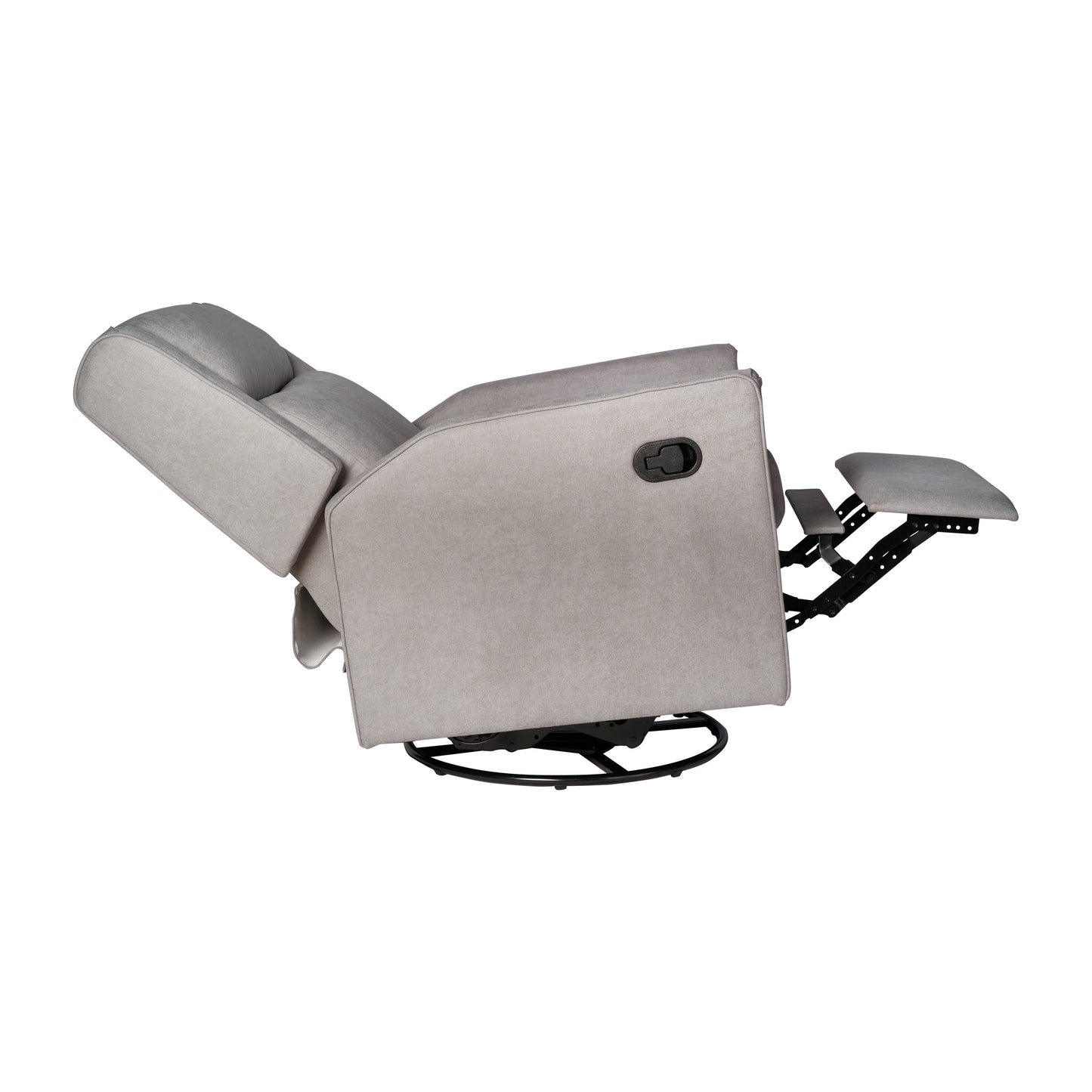 Cash Swivel Glider Rocker Recliner Chair, Manual 360 Degree Swivel Recliner Perfect for Living Room, Bedroom, or Nursery in Light Gray Upholstery
