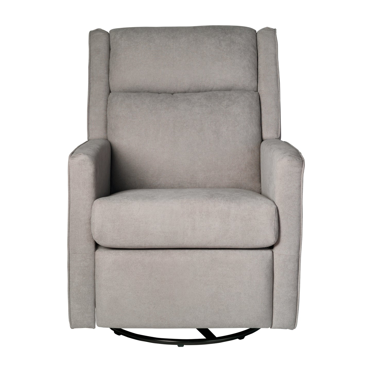 Cash Swivel Glider Rocker Recliner Chair, Manual 360 Degree Swivel Recliner Perfect for Living Room, Bedroom, or Nursery in Light Gray Upholstery