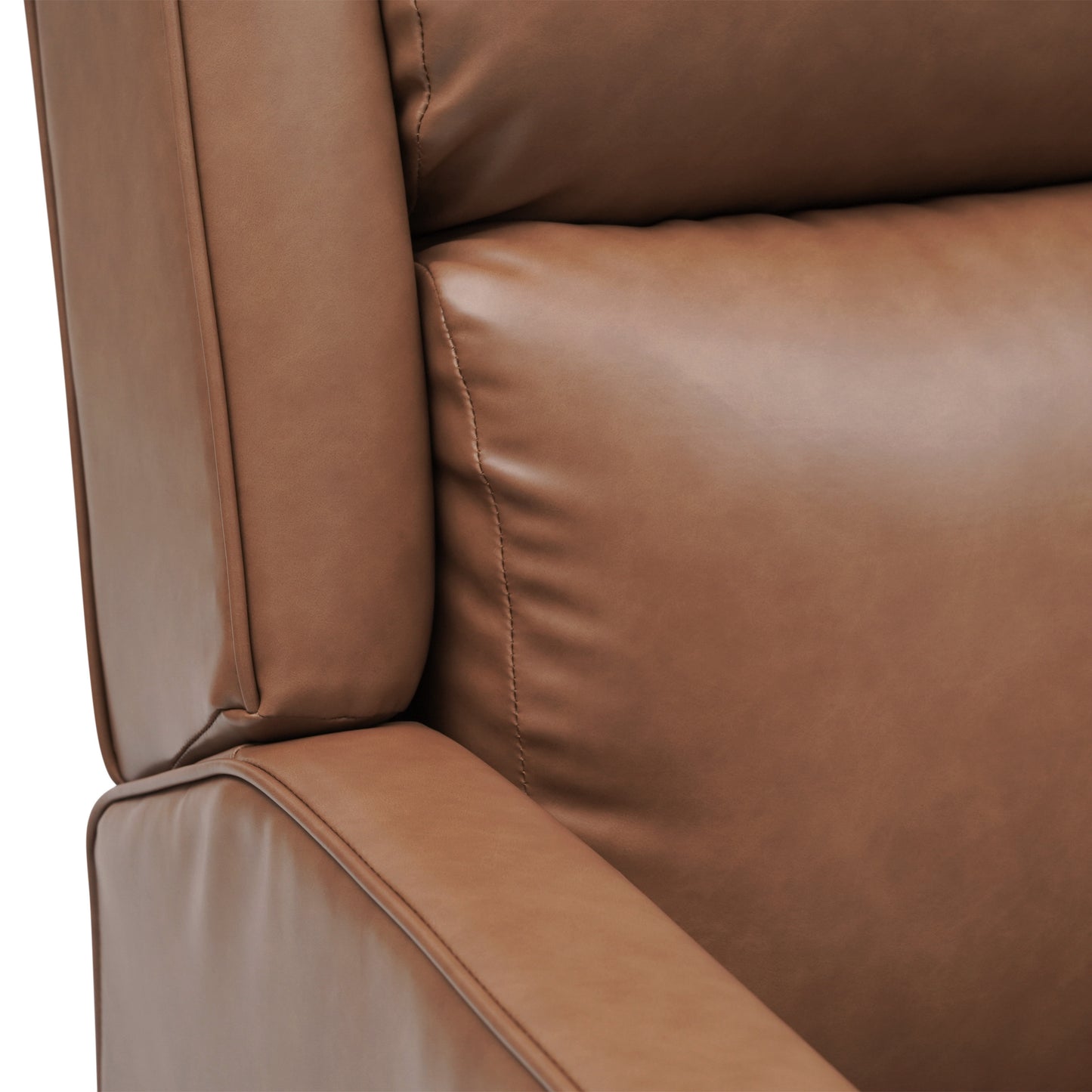 Cash Swivel Glider Rocker Manual Recliner Chair, 270 Degree Swivel, USB/USB-C Charging Ports, Perfect for Living Room or Nursery, Cognac LeatherSoft