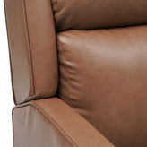 Cash Swivel Glider Rocker Manual Recliner Chair, 270 Degree Swivel, USB/USB-C Charging Ports, Perfect for Living Room or Nursery, Cognac LeatherSoft