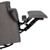 Omma Swivel Glider Rocker Recliner Chair, Manual 360 Degree Swivel Wingback Recliner Perfect for Living Room, Bedroom, or Nursery in Dark Gray