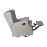 Omma Swivel Glider Rocker Recliner Chair, Manual 360 Degree Swivel Wingback Recliner Perfect for Living Room, Bedroom, or Nursery in Light Gray