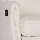 Omma Swivel Glider Rocker Recliner Chair, Manual 360 Degree Swivel Wingback Recliner Perfect for Living Room, Bedroom, or Nursery in Off-White Boucle