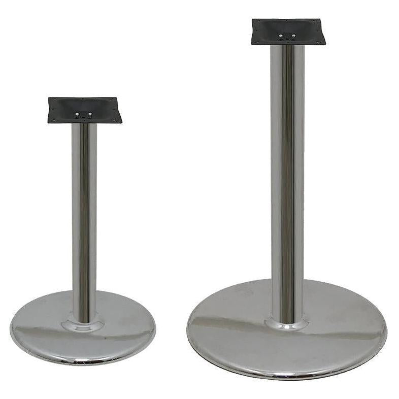 Chrome Plated Stamped Steel Disc Table Bases